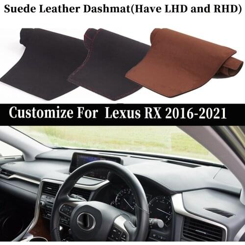 Accessories Suede Leather Dashmat Dashboard Cover Pad Dash Mat Carpet Car-styling For Lexus RX RX300 RX350T RX450H 2016 -2021