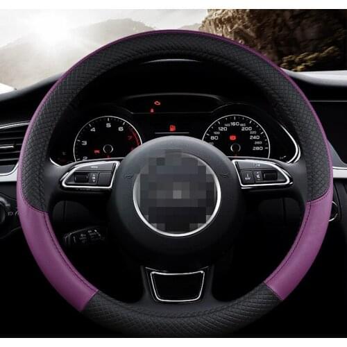 Car Steering Wheel Cover PU Leather Steering-wheel Cover A5 3008 e91 V70 Cars Steer Wheel Protective Cover car accessories