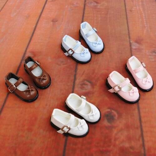 D01-P117 children handmade toy 1/3 1/4 Doll Accessories BJD/SD doll Cute bow buckle shoes 1pair