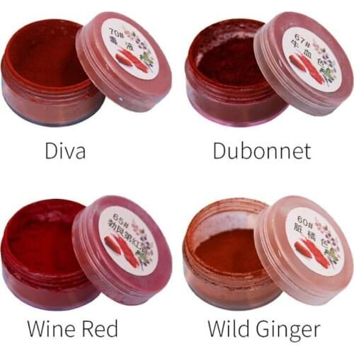 Lipstick Powder Lip Gloss Coloring Mica Pearl Powder for Cosmetics Makeup DIY 1g/bottle Colorful Lipstick Pigment Powder Lippie