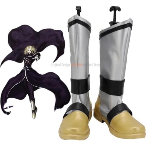 Igniz Boots Cosplay The King of Fighters 2001 Igniz Cosplay Boots Silver Shoes Custom Made for Unisex