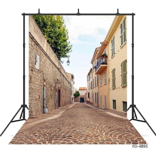 Brick Wall Building Street Photo Backgrounds Vinyl Cloth Fond Backdrop for Portrait Children Baby Photophone Photography Props