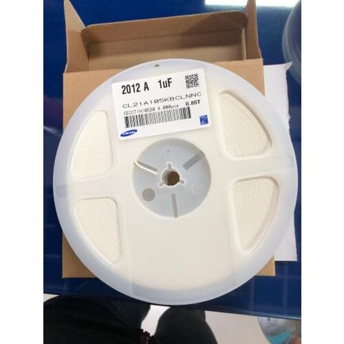 CL21A105KBCLNNC MLCC SMD capacitor 1uF 50V 0805 X5R±10% 0.85T GRM219R71E105KA88D 0805 SMD capacitor 1uF ±10% 25V X7R 2012 105K