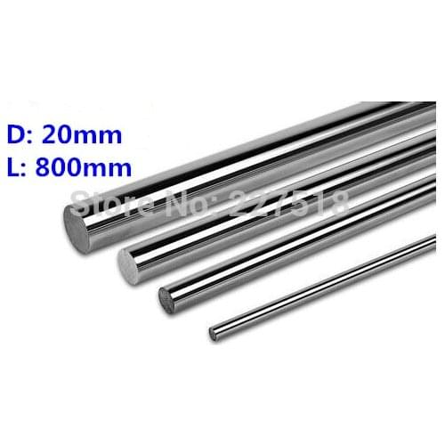 1pc D20mm L800mm linear shaft 20mm LM Shaft diameter 800mm long for LM20UU 20mm linear ball bearing linear smooth rod