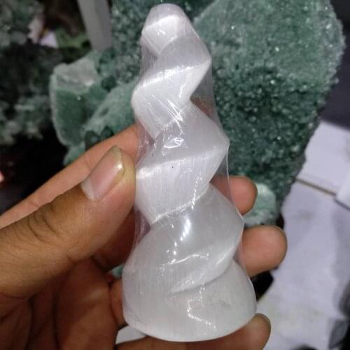 New style crystal gypsum tower white tower column polishing household decoration supplies