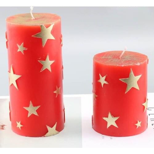 Pentagonal Star Cylindrical Candle Mold Silicone paraffin candle molds Aromatherapy Candle Acrylic Mold