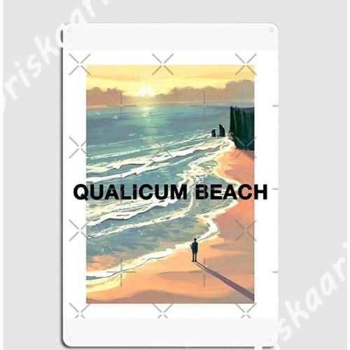 Qualicum Beach Metal Sign pub Garage Wall Decor Wall Cave Decoration Tin sign Poster