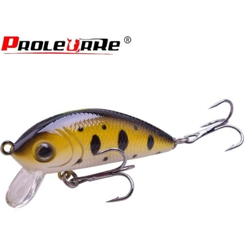 Proleurre Fishing Lures 5cm 4.5g Minnow Top Water Lure Artificial Wobbler Bass Laser Fish Swim Bait 0.2M Diving Fishing tackle