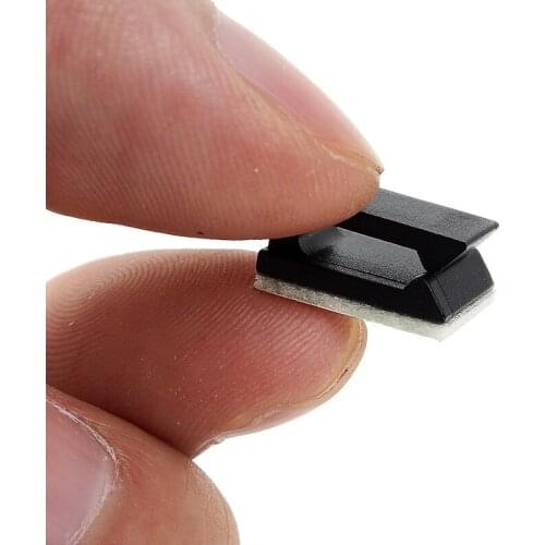 ZLinKJ 100Pcs/lot Self-adhesive Car Rectangle Holder Wire Tie Clamp Clips Cord Cable Fixer Organizer Drop Adhesive Wholesale