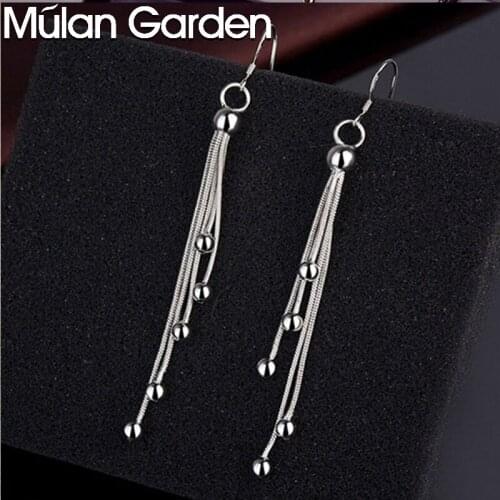 Tassel Silver color Earrings for Women Multi Chains Pendants Ear Lines Simple Wild Female Jewelry Fashions Long Drop Earrings