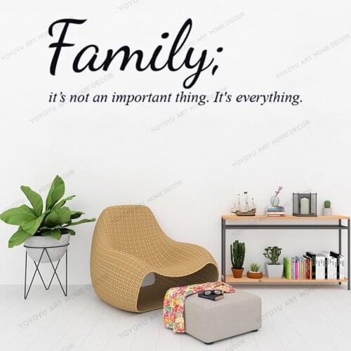 Inspirational Family Love Wall Sticker Decal Quote Mural Wall Vinyl Stencil Words Home Decoration Removable Wall Mural WX37