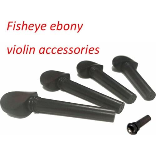 Wtsfwf 4/4 3/4 1/2 1/4 1/8 1/10 1/16 violin fiddle endpin violin accessary ebony violin tuning peg black tailpiece for violin