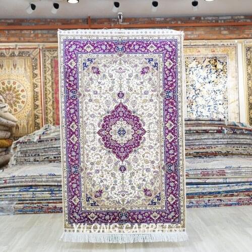 Yilong 3'x5' Persian oriental silk carpet exquisite wholesale handmade rugs (ZQG460A)