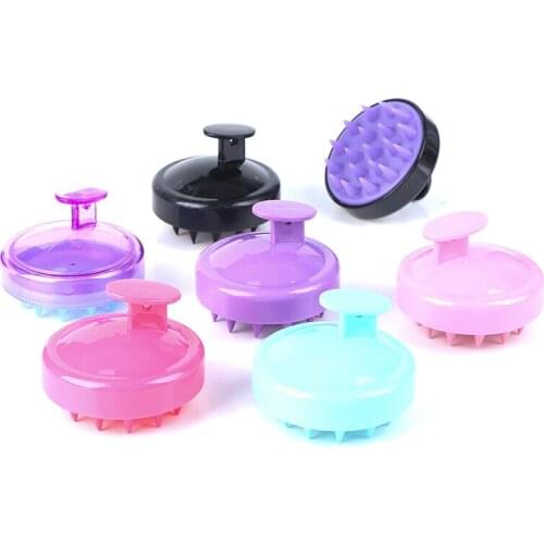 1Pc Handheld Silicone Scalp Shampoo Massage Brush Bath Hair Cleaning Brush Comb