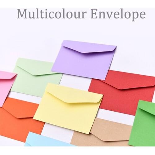 100 pcs/lot Candy color mini envelopes DIY Multifunction Craft Paper Envelope For Letter Paper Postcards School Material