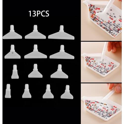 13Pcs 3-15 heads Embroidery Replacement Point Drill Pen DIY Crafts Quick Cases Tool Cross Stitch Diamond Painting Pen Heads