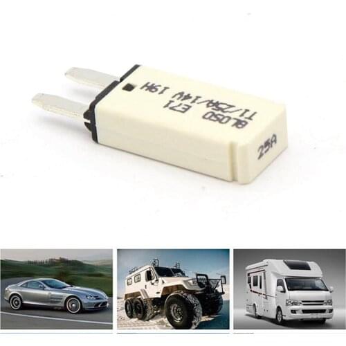 25A 14V DC Car Vehicle Mini Blade Fuse Circuit Breaker Resettable White F443