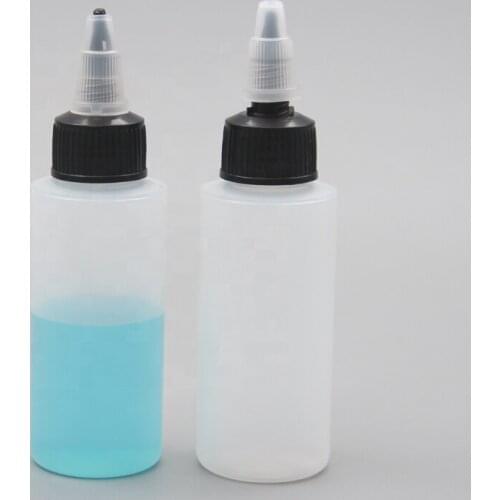 30ml/60ml/100ml/120ml/250ml/500ml/1000ml PE Empty Nozzle e liquid vape e juice dropper bottle with twist cap for paint