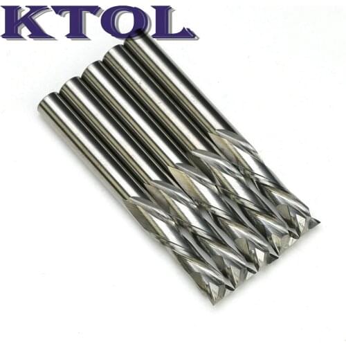5x17mm Up& Down Spiral CNC Cutter Bits 2 Flute Strong Carbide Endmill for Wood Working, NEW CNC Router Bit Cutter Milling Tools