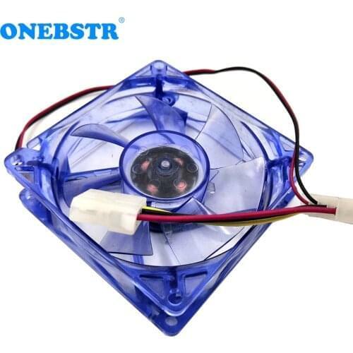 8025 LED Light Cooling Fan DC 12V 80X80X25mm Mute Chassis Computer PC CPU Case Cooling Fan Multiple Colors Available Good Sales