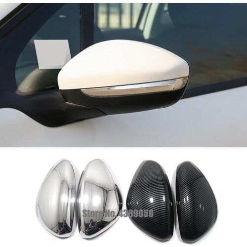 ABS Chrome For Peugeot 2008 2014 2015 2016 2017 2018 Accessories Car rearview mirror cover frame Cover Trim Sticker Car Styling
