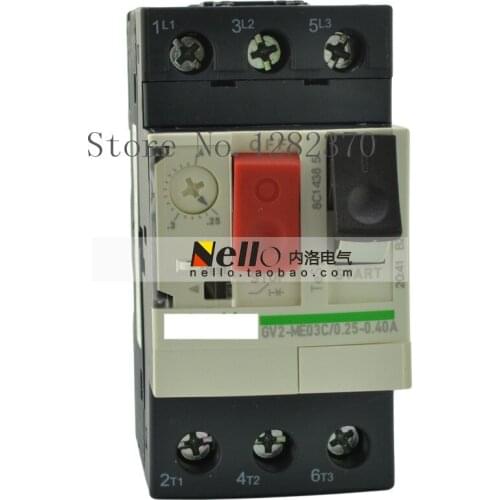 [ZOB] Authentic original motor circuit breaker motor circuit breaker 0.25-0.4A GV2ME03C --3pcs/lot