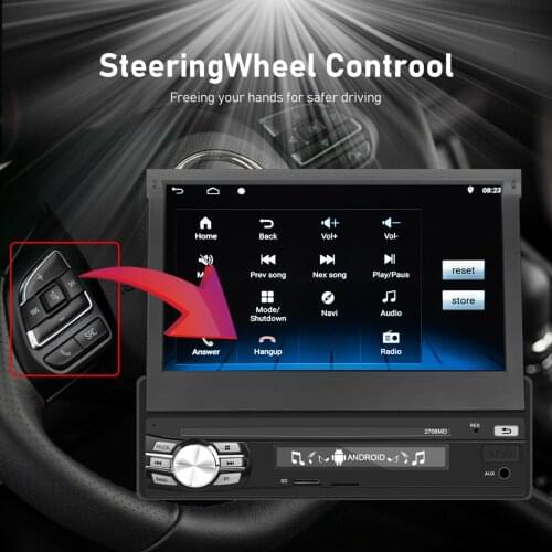 Car Retractable Screen FM Stereo U Disk Radio Bluetooth MP5 Player for Android Universal Car Accessories Interior