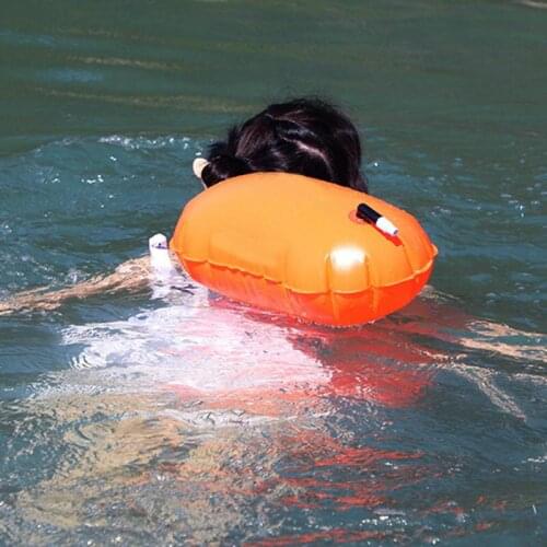 Safety Inflatable Life Saving Swim Buoy Open Water Saving Drift Bag PVC Swimming Buoy Float Air Dry Bag Boat Emergency Training