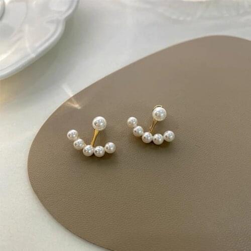 Bilandi Sweet Jewelry S925 needle Stud Earrings Hot Selling Delicate Design Simulated Pearls Earrings For Women Girl Gifts