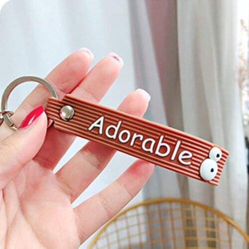 Cartoon Monkey Keychains Cute Silicone Key Chain Lovers Hanging Key Rings