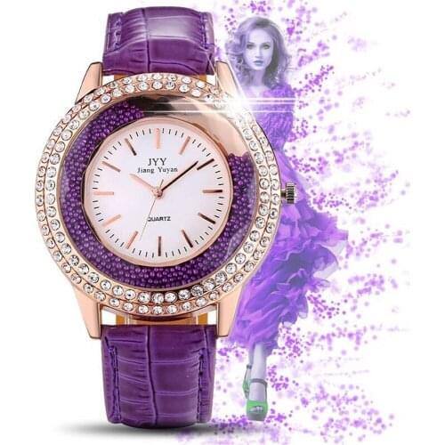 Women Quartz Watches Leather Strap Diamond Design Fashion Female Casual Wristwatch Relogio Masculino Ladies Watch Relojes Watch