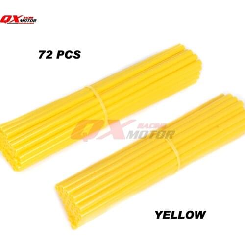 72 PCS Wheel Rim spoke skins covers FOR Dirt Pit Bike Motocross Enduro Wheel RIM SPOKE SKINS COVERS Fit 110cc-450cc Motocross
