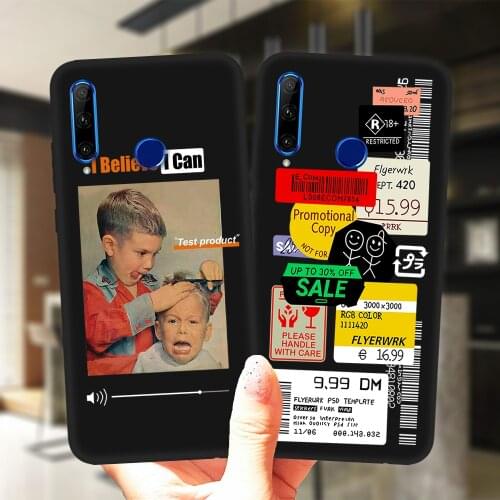 Boy Girl Retro Label Art Couples Case For Huawei Honor 50 SE 30 20i 10i 30i 9X 8X 8C 10X Mate 20 Lite Pro Black Silicone Cover