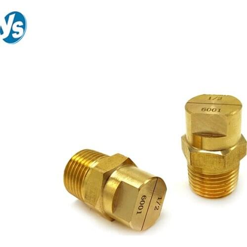 60 Degrees Fan-Shape Nozzle High Pressure Atomization Nozzle Brass Dust Removal Cleaning Spray Nozzle 1/2 Inch Thread