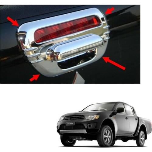 Car Chrome Tail Gate Tailgate Handle Cover Trims for Mitsubishi L200 / Triton 2006-2014 Car Styling Exterior Accessories