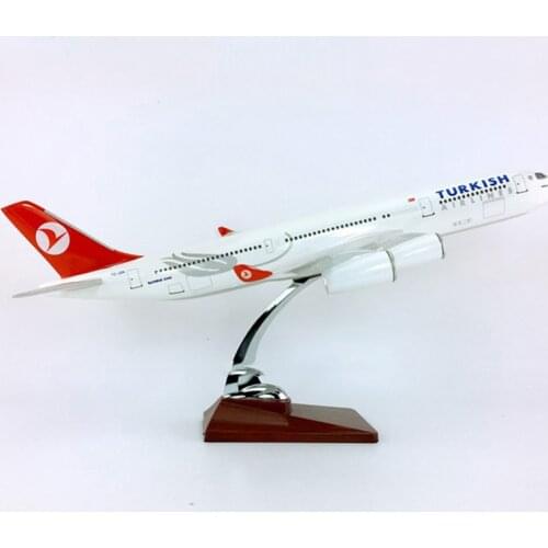 Collectible B777-300 big 32cm Turkey airlines airplane model toys aircraft diecast plastic alloy plane gifts for kids