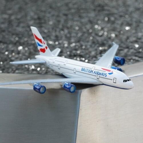 British Airways Airbus A380 Airplane Diecast Aircraft Model 6" Metal Aeroplane Home Office Decor Mini Moto Toys for Children