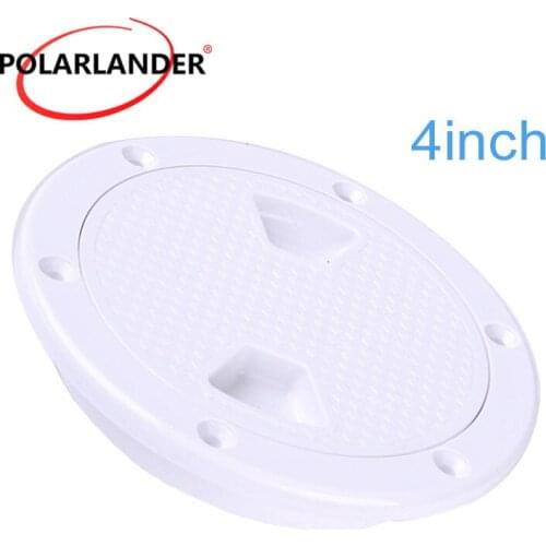 ABS Tight No Screw Anti-corrosive Deck Plate White 4/6/8 Inch Round Access Hatch Cover Inspection For Boat Yacht Marine