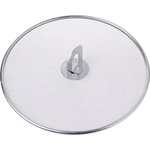 Stainless Steel Cover Lid Oil Proofing Frying Pan Splatter Screen Spill Proof