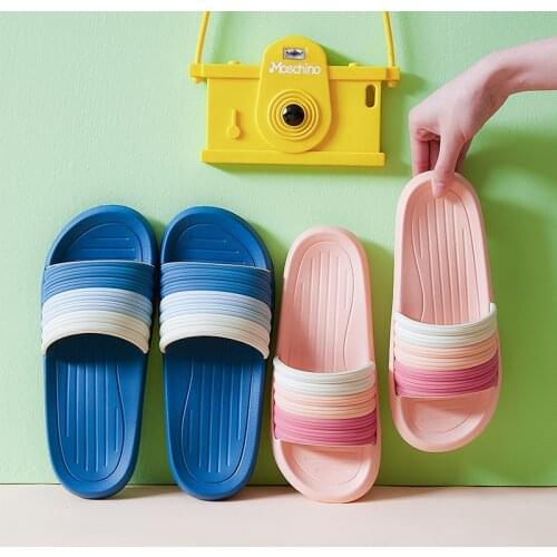 Slippers fashion color matching lovers comfortable soft bottom mens and womens slippers men slippers home slippers for men