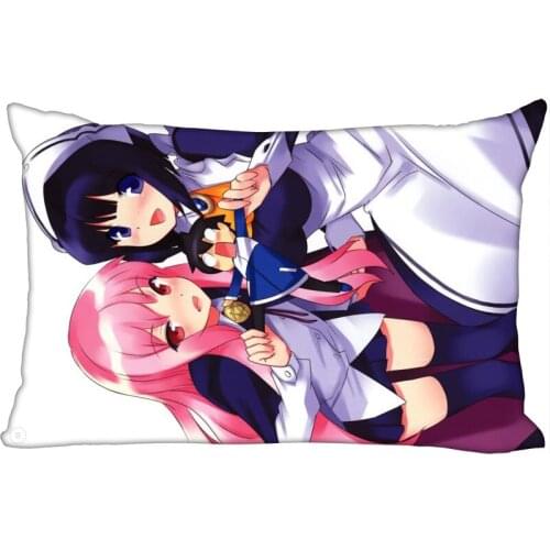 Zero no Tsukaima Pillowcase Satin Fabric Pillow Cover New Rectangle Zipper Pillow Cases Home Office Wedding Decorative 10-10