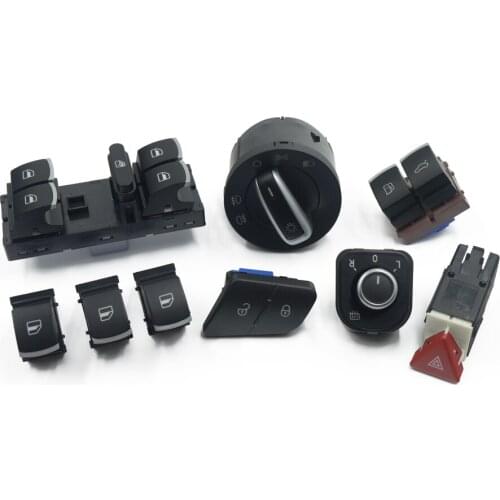 Window headlight mirror lock tailgate & fuel flap hazard warning lamp switch for VW Passat b6 3c 35D959903 3C0962125B 5ND941431A