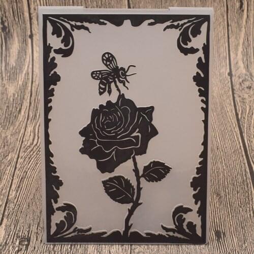 Flowers Plastic Embossing Folders for Valentines Day Wedding Card Making DIY Scrapbooking Paper Embossing Craft Template