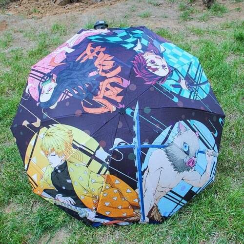 Hot anime Demon Slayer: Kimetsu no Yaiba cosplay Animation surrounding new umbrella folding personality lovely sunshade gifts