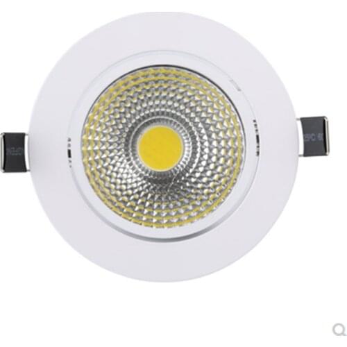 Luz descendente Led regulable COB, foco de techo, 5W, 7W, 9W, 12W, 90-260V, luces empotrables de techo, iluminación interior