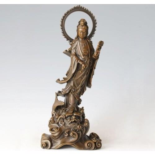 Avalokitesva buddha statue Guanyin figurines goddess of mercy Chinese Buddha sculpture Lucky Home decor