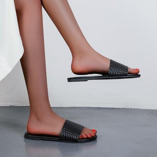 All Melody New Arrival 2021 Women Slides Slippers Sandals Casual Outdoor Fashion Flat Shoes Summer Plus Size Mujeres Bonitas Bla