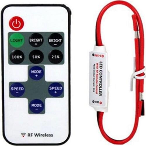 High Quality Mini 12V RF Wireless Portable Remote Switch Controller Inline Dimmer For LED Strip Light Lighting Parts Household