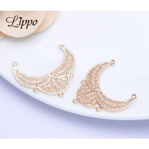 10pcs Statement Necklace Jewelry Connector Wholesale Fermoirs Bijoux 24k Gold Jewelry Parts Sweater Chain Findings