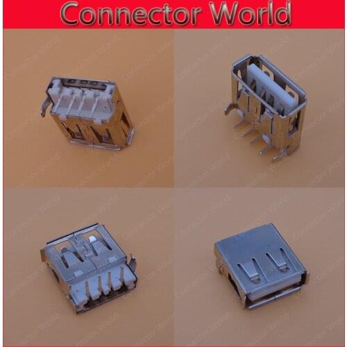 20-100pcs/lot micro USB 2.0 jack USB socket connector female 4P 90degree Sink DIP white charging port